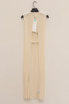 SWAYING/KNIT Silk Cashmere Back Slit Long Vest SW24SS1T17 White